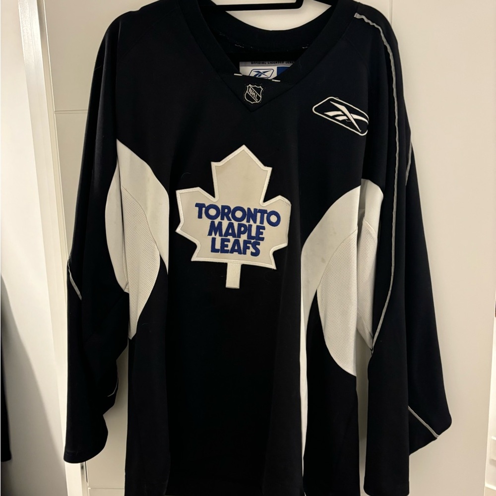 Reebok Black and White Toronto Maple Leafs Jersey